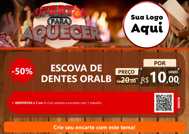 Modelo de Cartaz para Cartaz A4 Horizontal com o tema Ofertas Para Aquecer para Higiene Pessoal