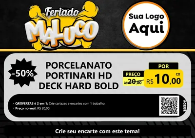Modelo de Cartaz para Cartaz A4 Horizontal com o tema Feriado Maluco para Pisos e revestimentos