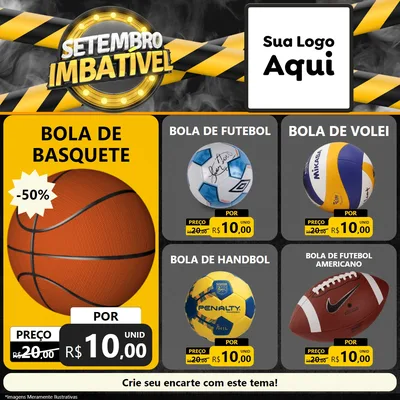 Modelo de Rede Social para Feed Facebook com o tema Setembro Imbatível para Artigos Esportivos