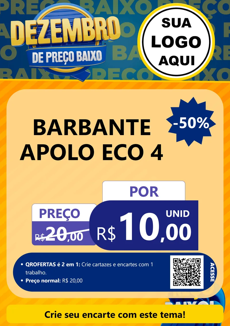 Modelo de Cartaz para Cartaz A4 Vertical com o tema Dezembro de Preço Baixo para Armarinho e Aviamentos