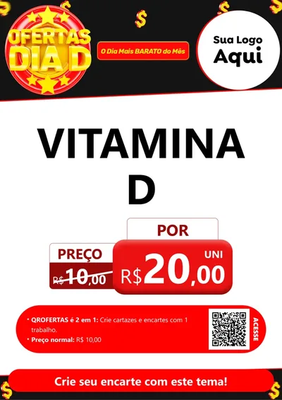 Modelo de Cartaz para Cartaz A4 Vertical com o tema Dia D para Farmácia
