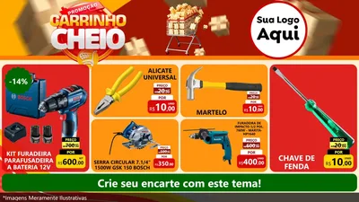 Modelo de TV para TV Horizontal com o tema Promoção carrinho cheio para Maquinas e Ferramentas