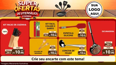 Modelo de TV para TV Horizontal com o tema Super Ofertas de Utensílios - Cozinha para Utilidades Domésticas