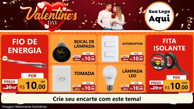 Modelo de TV para TV Horizontal com o tema Valentine's Day para Materiais Elétricos