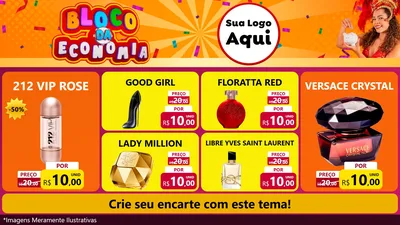 Modelo de TV para TV Horizontal com o tema Bloco da Economia para Perfumes
