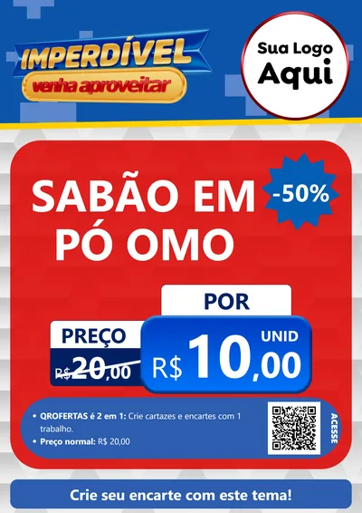 Modelo de Cartaz para Cartaz A4 Vertical com o tema Imperdível para Produtos de Limpeza