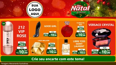 Modelo de TV para TV Horizontal com o tema Um Natal de Ofertas para Perfumes