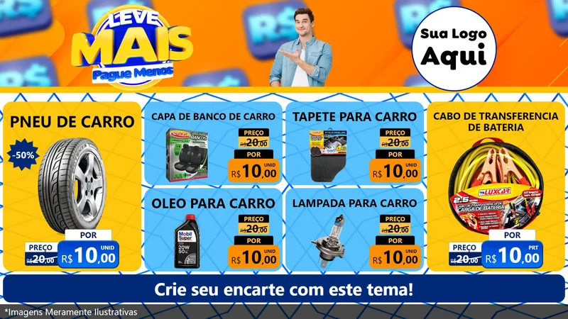 Modelo de TV para TV Horizontal com o tema Leve Mais, Pague Menos para Auto peças