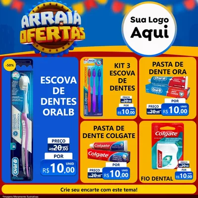 Modelo de Rede Social para Feed Facebook com o tema Arraiá de Ofertas - Junina para Higiene Pessoal