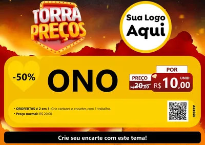 Modelo de Cartaz para Cartaz A4 Horizontal com o tema Torra Preços para Óticas