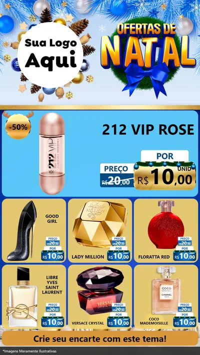 Modelo de Rede Social para Stories com o tema Ofertas de Natal para Perfumes
