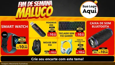 Modelo de TV para TV Horizontal com o tema Final de Semana Maluco para Informática