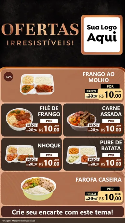 Modelo de TV para TV Vertical com o tema Ofertas Irresistíveis! para Restaurante