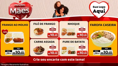 Modelo de TV para TV Horizontal com o tema Mês das Mães para Restaurante