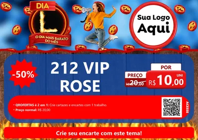 Modelo de Cartaz para Cartaz A4 Horizontal com o tema Dia L - O Dia Mais Barato Do Mês para Perfumes