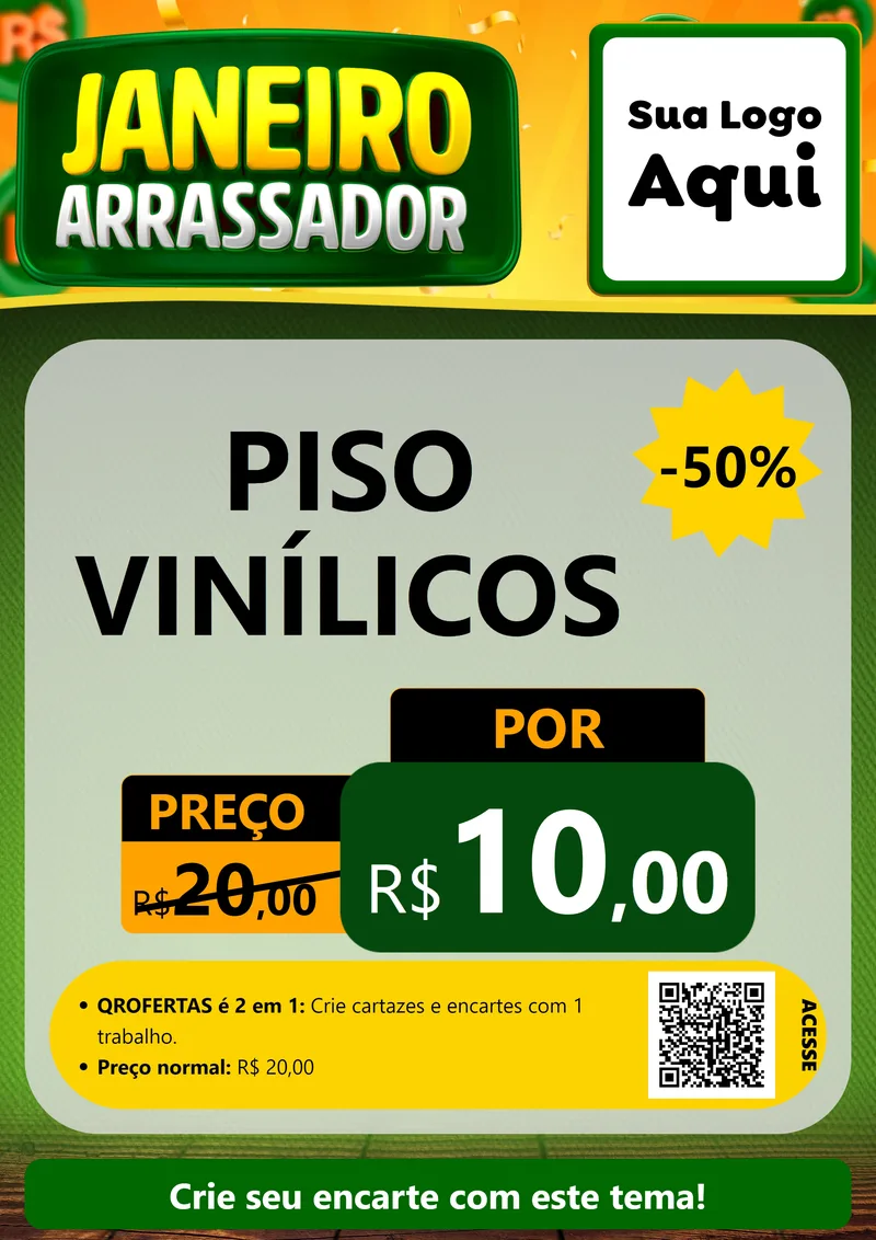 Modelo de Cartaz para Cartaz A4 Vertical com o tema Janeiro Arrasador para Material para Construção