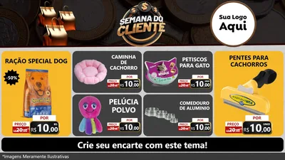 Modelo de TV para TV Horizontal com o tema Semana do Cliente para Pet Shop