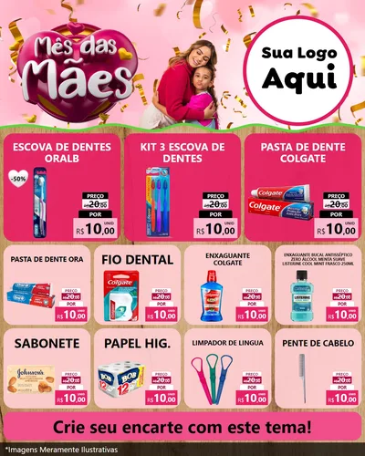 Modelo de Rede Social para Feed Instagram com o tema Mês das Mães para Higiene Pessoal