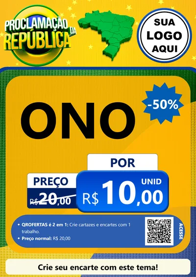 Modelo de Cartaz para Cartaz A4 Vertical com o tema Proclamação da República para Óticas