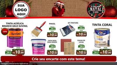 Modelo de TV para TV Horizontal com o tema O Melhor Natal É Aqui para Tintas e Ferramentas