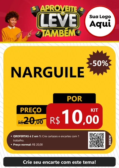 Modelo de Cartaz para Cartaz A4 Vertical com o tema Aproveite e Leve Também para Tabacaria