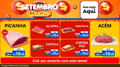 Modelo de TV para TV Horizontal com o tema Operação Setembro Com Muita Economia para Açougue