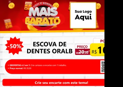 Modelo de Cartaz para Cartaz A4 Horizontal com o tema Mais Barato para Higiene Pessoal