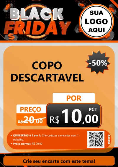 Modelo de Cartaz para Cartaz A4 Vertical com o tema Black Friday para Embalagens