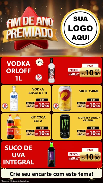 Modelo de TV para TV Vertical com o tema Fim de Ano Premiado para Distribuidora de bebidas