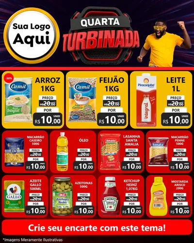 Modelo de Rede Social para Feed Instagram com o tema Quarta Turbinada para Supermercado