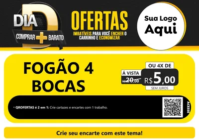 Modelo de Cartaz para Cartaz A4 Horizontal com o tema Dia D Mais Economia para Móveis e Eletro