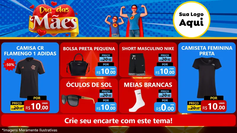 Modelo de TV para TV Horizontal com o tema Dia das Mães para Roupas e acessórios