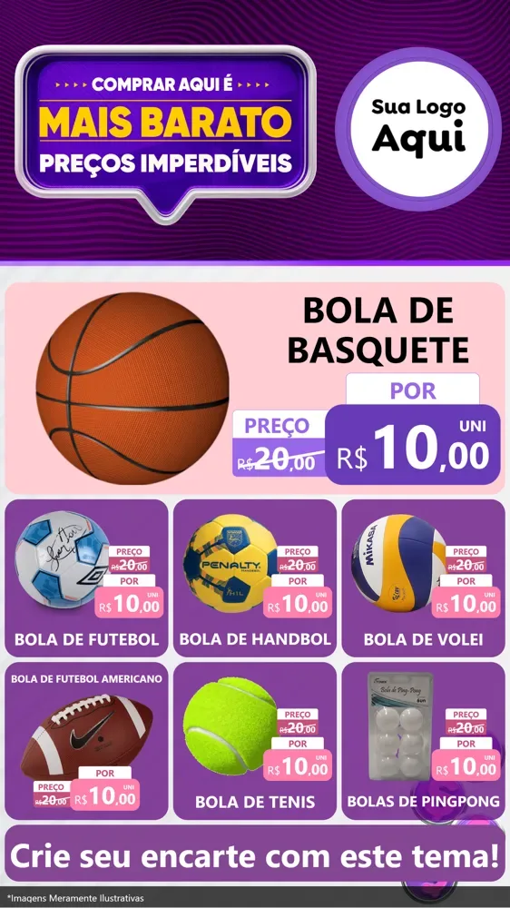 Modelo de Rede Social para Stories com o tema Mais Barato para Artigos Esportivos