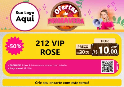 Modelo de Cartaz para Cartaz A4 Horizontal com o tema Ofertas de Primavera para Perfumes