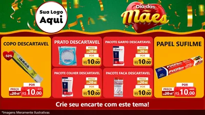 Modelo de TV para TV Horizontal com o tema Dia das Mães para Embalagens