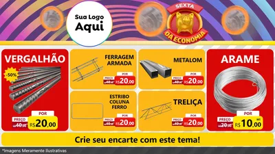 Modelo de TV para TV Horizontal com o tema Sexta da Economia para Ferragens