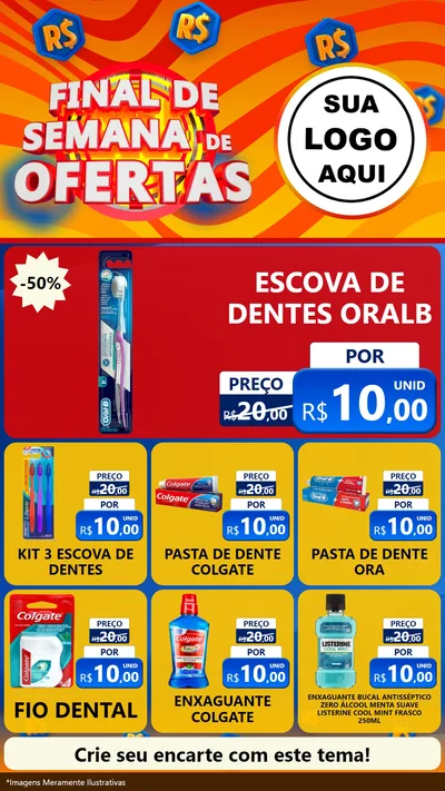 Modelo de Rede Social para Stories com o tema Final de Semana de Ofertas para Higiene Pessoal