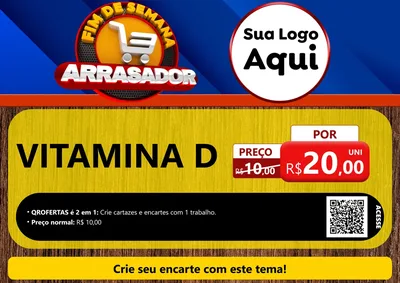 Modelo de Cartaz para Cartaz A4 Horizontal com o tema Fim De Semana Arrasador para Farmácia