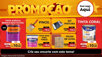 Modelo de TV para TV Horizontal com o tema Promoção para Tintas e Ferramentas