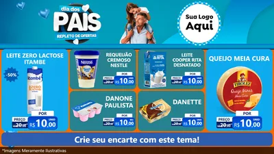 Modelo de TV para TV Horizontal com o tema Dia Dos Pais Repleto de Ofertas para Frios e Laticínios