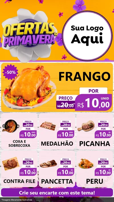 Modelo de Rede Social para Stories com o tema Ofertas Da Primavera para Assados