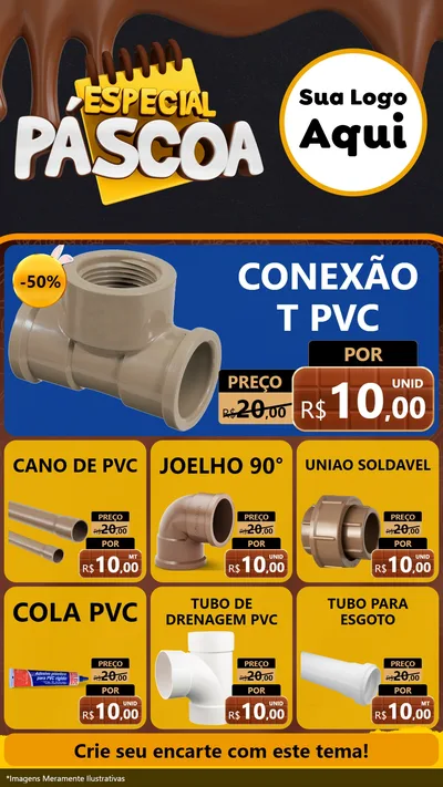 Modelo de Rede Social para Stories com o tema Especial Páscoa para Tubos e conexões