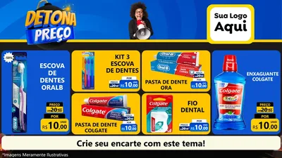 Modelo de TV para TV Horizontal com o tema Detona Preços para Higiene Pessoal