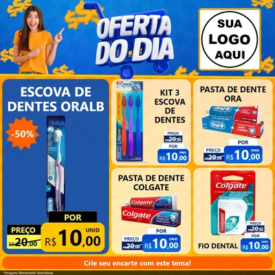 Modelo de Rede Social para Feed Facebook com o tema Oferta do Dia para Higiene Pessoal