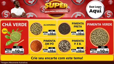 Modelo de TV para TV Horizontal com o tema Super Segunda Imperdível para Produtos Naturais