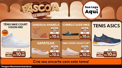 Modelo de TV para TV Horizontal com o tema Páscoa de Ofertas para Calçados