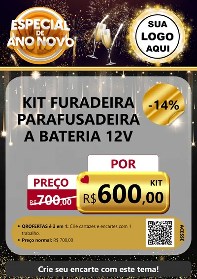 Modelo de Cartaz para Cartaz A4 Vertical com o tema Especial de Ano Novo para Maquinas e Ferramentas
