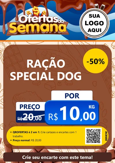 Modelo de Cartaz para Cartaz A4 Vertical com o tema Ofertas da Semana - Páscoa para Pet Shop