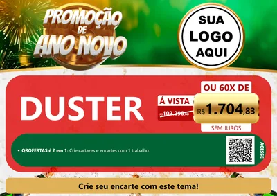 Modelo de Cartaz para Cartaz A4 Horizontal com o tema Promoção de Ano Novo para Concessionaria de Carros