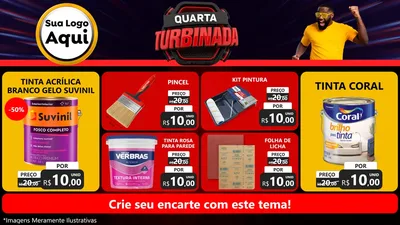 Modelo de TV para TV Horizontal com o tema Quarta Turbinada para Tintas e Ferramentas
